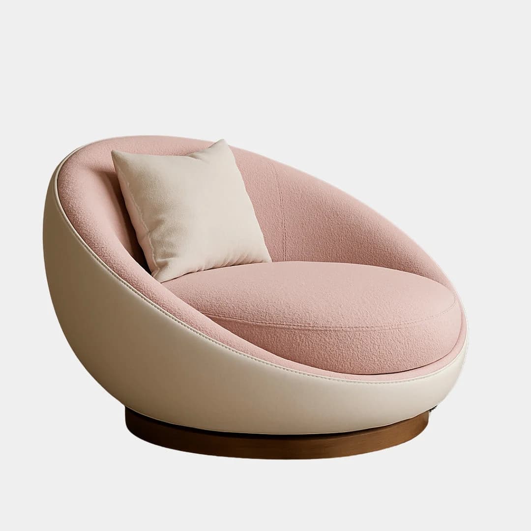 Cocoon Comfort Blush-Toned Lounge Chair — alternate view