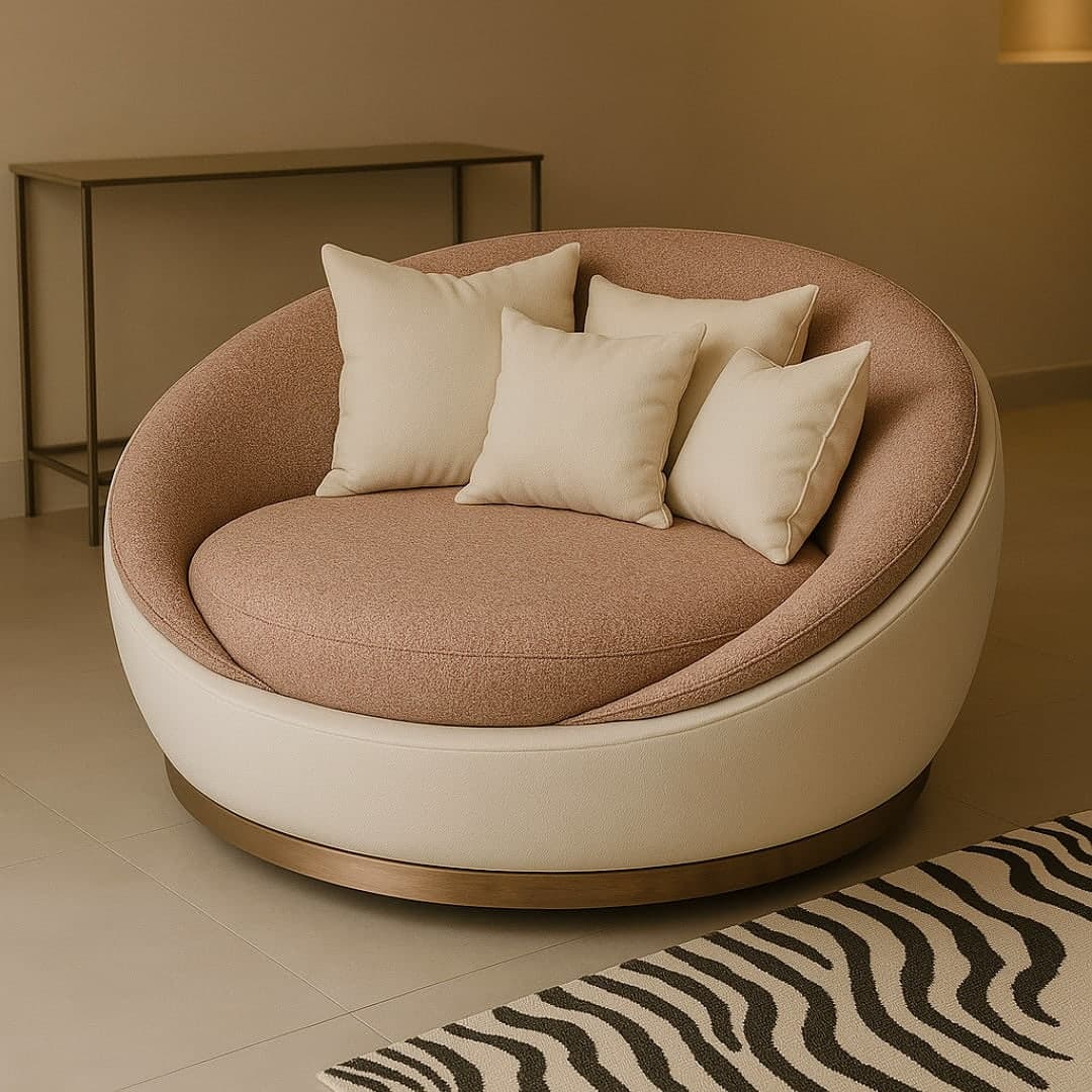 Cocoon Comfort Blush-Toned Lounge Chair — view 1